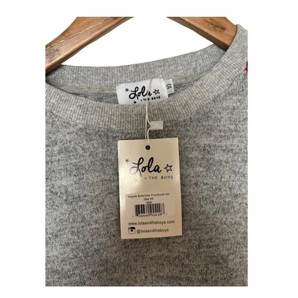 NWT Lola + the Boys Sequin Rainbow Sweater - Picture 4 of 4